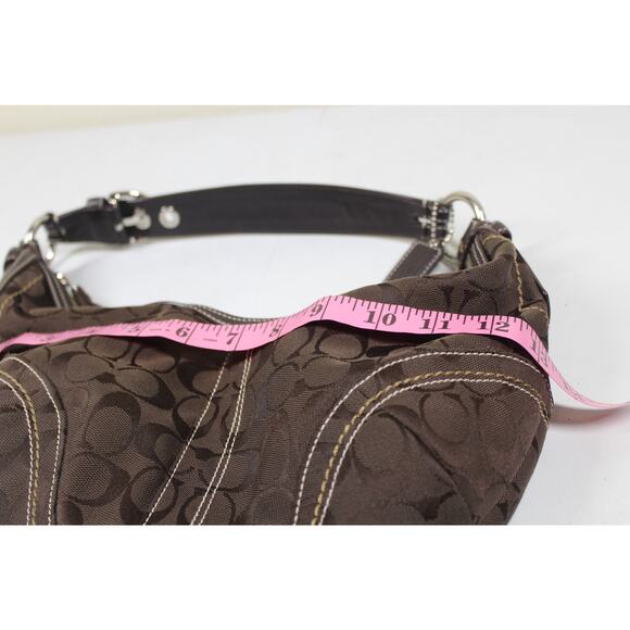 Coach Brown Signature Canvas Hobo Bag - Picture 6 of 6